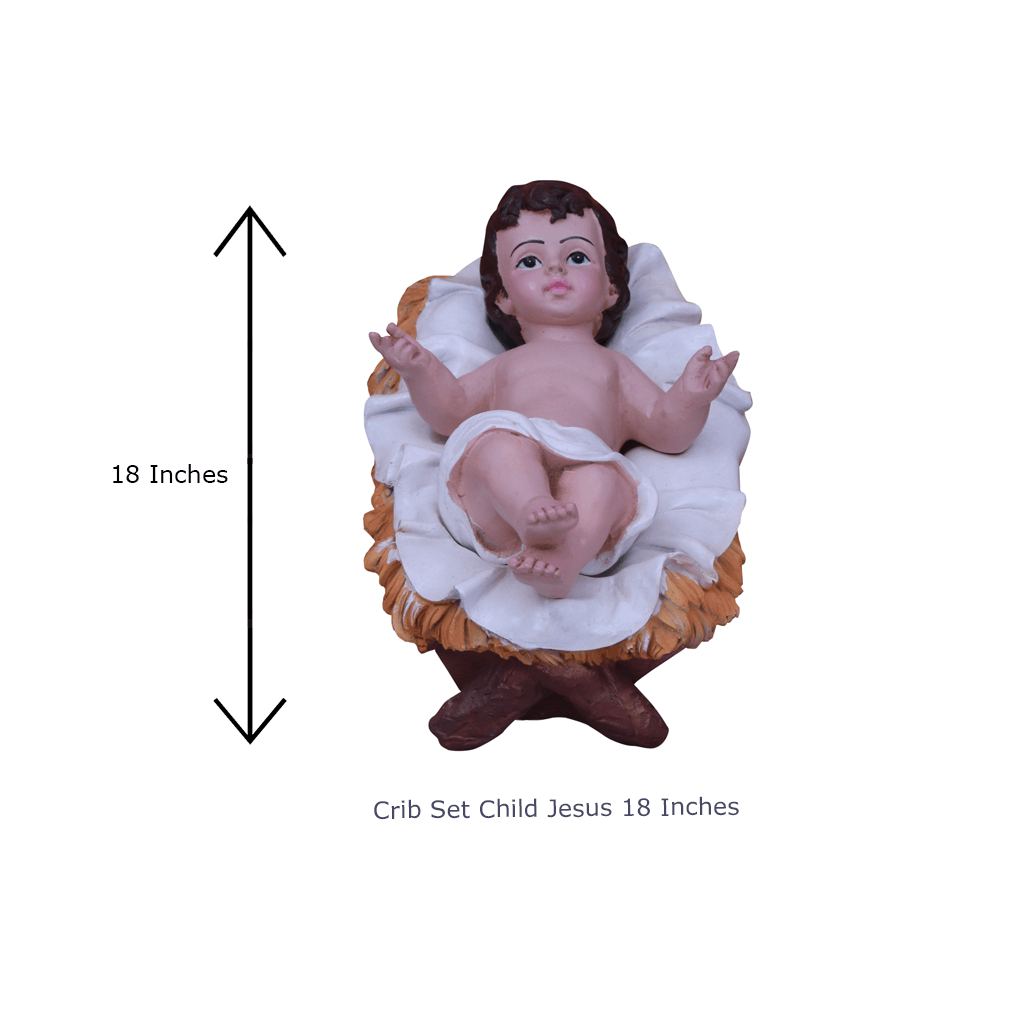 Crib Statues Buy Christmas Nativity crib sets online | 18 Inches Medium Size Statue ...