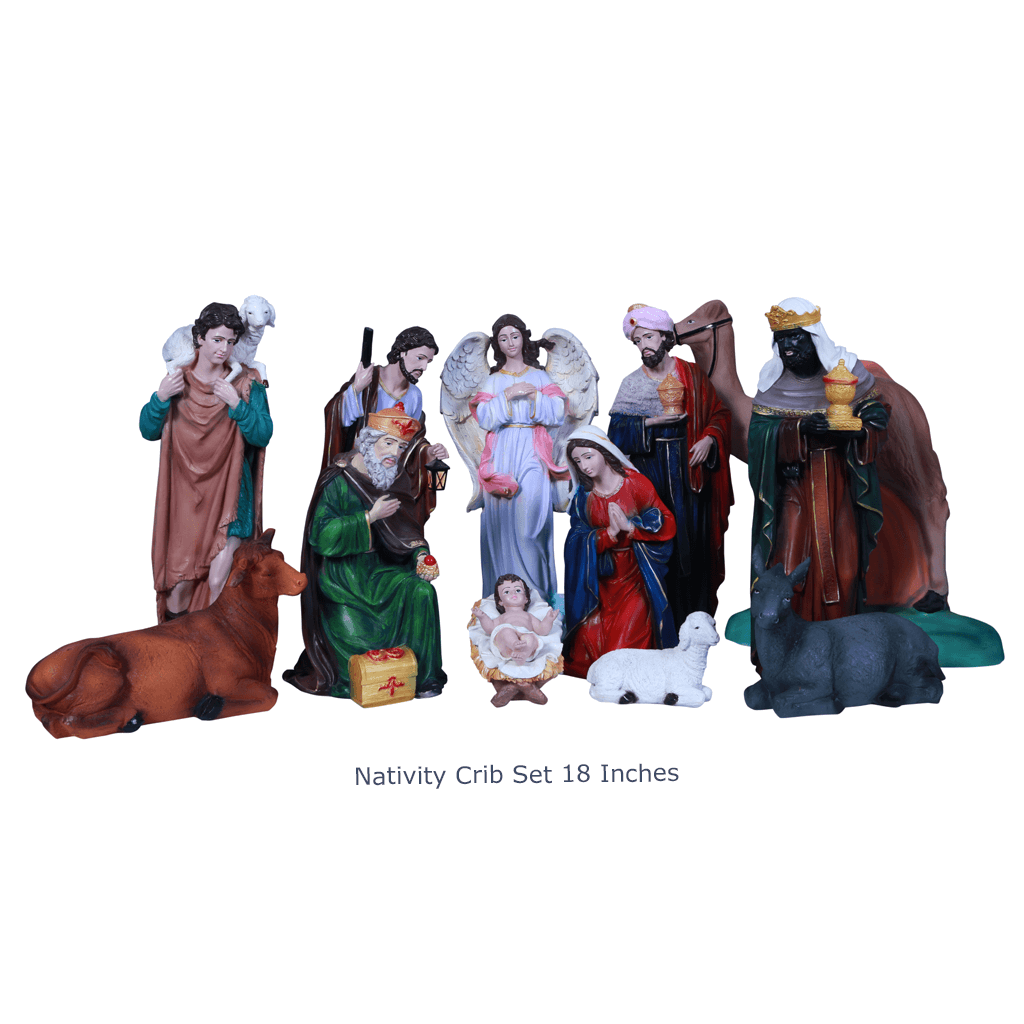 Nativity Crib Set 18 Inches